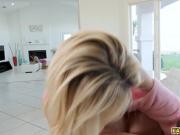Laura Bentleys shaved pussy eaten so good by stepson Bambino