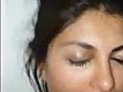 Beautiful latina sucks and receives CIM and swallow