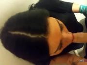 Super sexy big tits babe sucking and takes facial