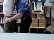 Small tits redhead MILF caught by a corrupt LP officer