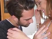 Naughty teen Molly Manson fucks horny dude on the bed