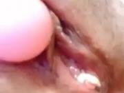 My girlfriend give creamy orgasm while masturbating