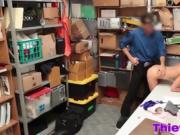 Blonde teen thief punished by banging in office