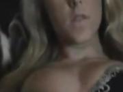 Stunning young blonde bating for her dad to film