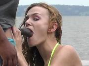 Hot teen has sex in public on the pier!