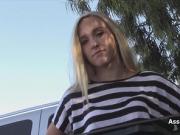 Blonde looking for job finds cock instead