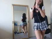 Schoolgirl strip