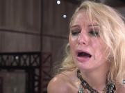 Gagged busty blonde slave anal fucked