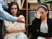 Teen caught shoplifting and her mom is called and on her way
