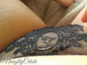 4k - fingering and intense orgasm in black lace panties