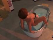 his stepmom beckoned from the bath