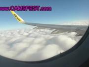 airplane blowjob with amateur girlfriend