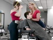 Abella and Phoenix gets banged in salon