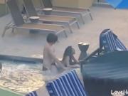 Amateur Couple Is Fucking In A Hot Tub Outside