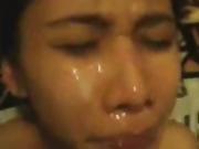 Blowjob chinese slut gets face splashed with cum