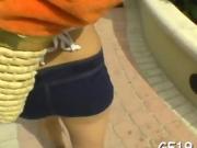 Vicious teen bitches squeeze one throbbing cock dry