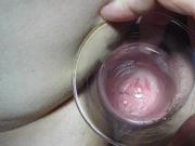 gaping NICKIS PUSSY with a glass candle holder