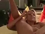 British blonde webcam bint pantie stuffs her own arse - wet u