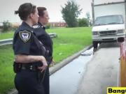 Black suspect needs to deal with big breast horny police cops