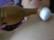 Trimmed Teen Teasing Her Nipples With Vibrator