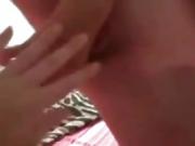 Two lesbian girls film each other while masturbating