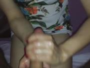 Italian MILF handjob and footjob cumshot