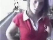 girl doing a striptease gets caught