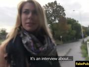 Pickedup amateur beauty gets her pussy pounded in the car