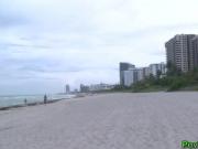 Pov bikini teen on beach