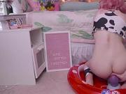 Young Teen Squirts Cum Out of Her Ass