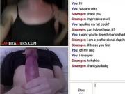 Horny girl shows tits and sucking fingers on webcam chat