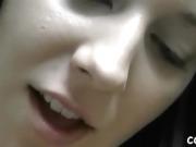 Beautiful teen gal likes to take it deep in mouth and twat