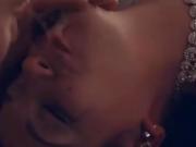 brunette has her lover's fingers deep inside