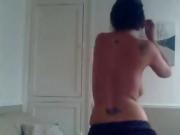 Babe stripping solo infront of the cam