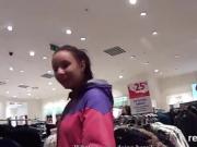 Striking czech teenie was teased in the mall and penetrated i