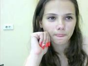 young shy girl on cam