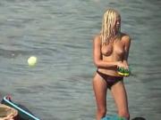 Voyeur. Nice Tits on public beach