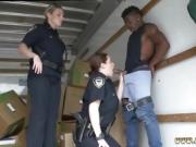 Blond russian squirt xxx Black suspect taken on a harsh ride