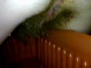 Wife play with her hairy wet pussy