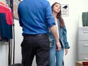Teen shoplifter has to suck and fuck her way to freedom
