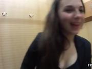 Exquisite czech sweetie gets seduced in the shopping centre a