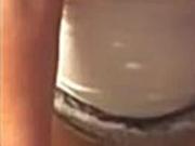 Solo teen desperately rides her dildo to two orgasms