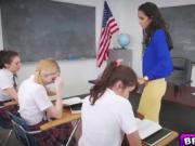 Bad lesbian students get a revenge to their teacher