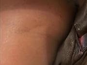 Naughty ebony babe sucks down a big dick before anal sex