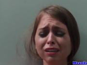 Busty lezdoms roughsex closeup with teen