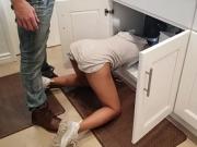 Petite Asian Stepsis Gets Stuck and Fucked