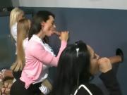 Freaky Bridesmaids Suck Cocks From Gloryhole