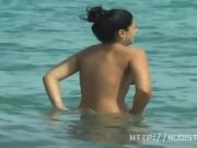 Real natural beaty's passing by on thenude beach