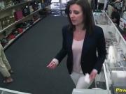 Hot Wife Blows And Bangs Pawn Store Manager's Huge Cock