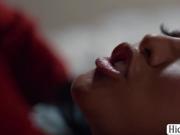 Hot Asian Ember enjoys licking stepsis pussy